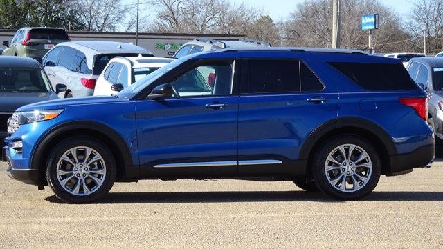 2023 Ford Explorer Limited in Blue — front three-quarter view