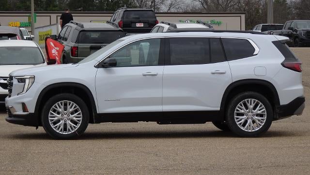 2026 GMC Acadia Elevation in Glacier White Tricoat — front three-quarter view