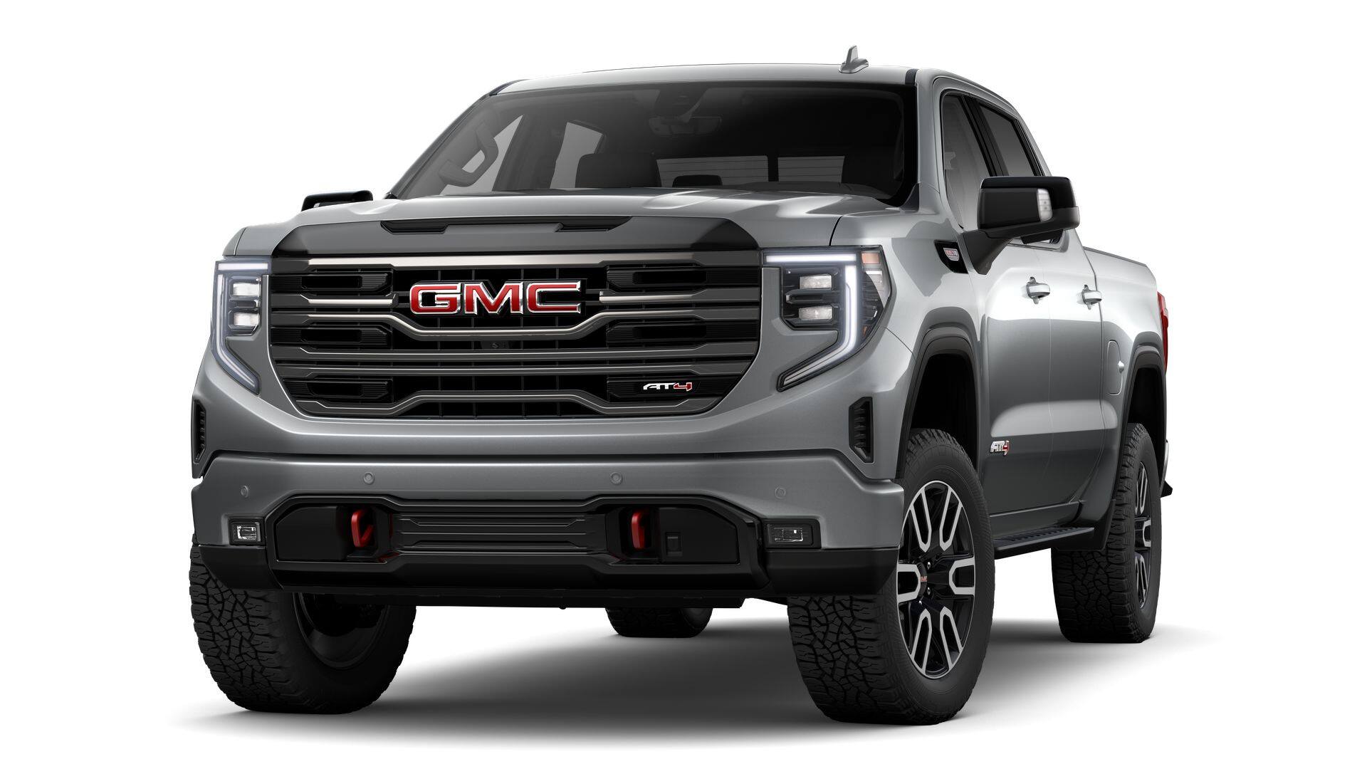 2026 GMC Sierra 1500 AT4 in Sterling Metallic — front three-quarter view
