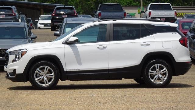 2023 GMC Terrain SLE in Summit White — front three-quarter view