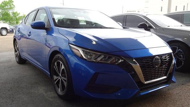 2023 Nissan Sentra SV in Blue — front three-quarter view
