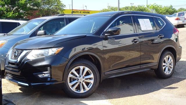 2018 Nissan Rogue S in Black — front three-quarter view